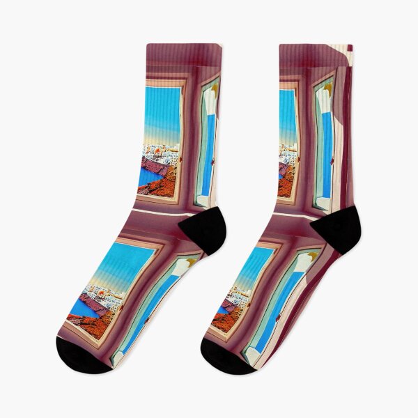 Item preview, Santorini Windows - Painting 3 - Throw Pillows and Prints. designed and sold by ScatterHub.