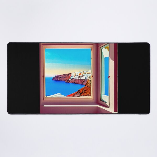 Item preview, Santorini Windows - Painting 3 - Throw Pillows and Prints. designed and sold by ScatterHub.