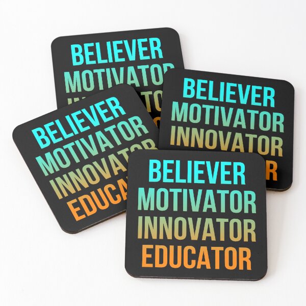 Item preview, Believer motivator innovator educator | Motivational quotes sayings designed and sold by Shambusiness.