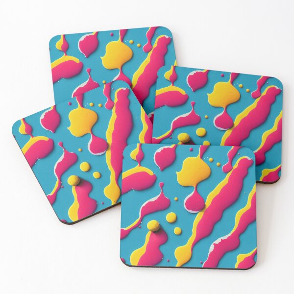 Item preview, Pink Yellow Blue Paint Splatter #2 designed and sold by Unicorn Trainwreck.