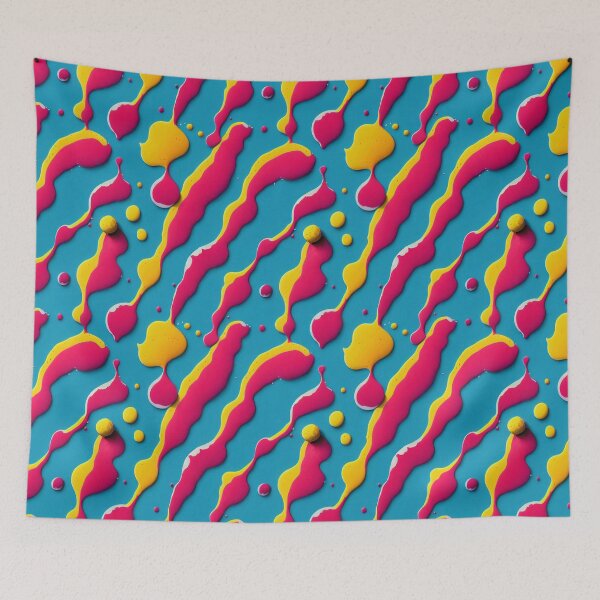 Item preview, Pink Yellow Blue Paint Splatter #2 designed and sold by Unicorn Trainwreck.