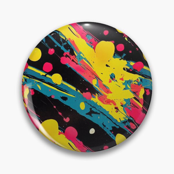 Item preview, Yellow Blue Black Paint Splatter #4 designed and sold by Unicorn Trainwreck.