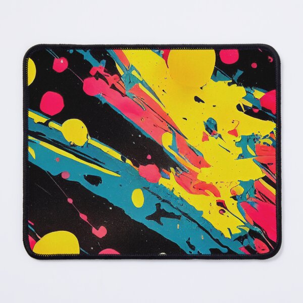 Item preview, Yellow Blue Black Paint Splatter #4 designed and sold by Unicorn Trainwreck.
