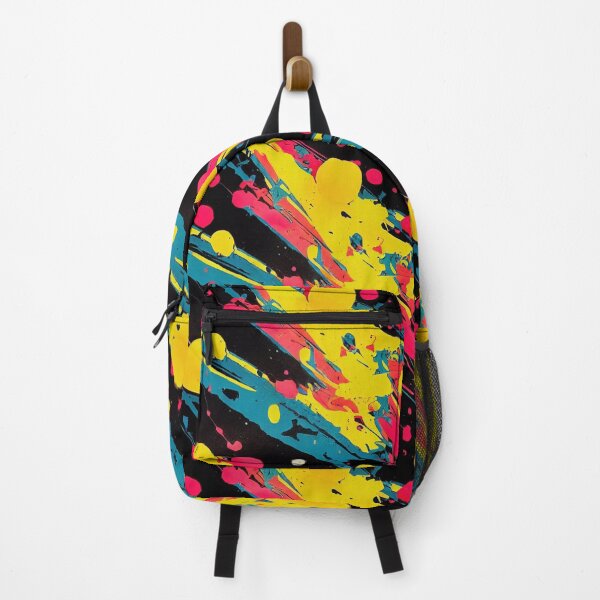 Item preview, Yellow Blue Black Paint Splatter #4 designed and sold by Unicorn Trainwreck.