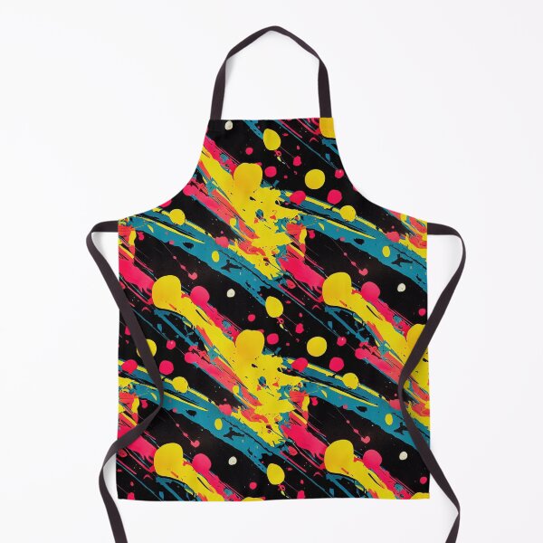 Item preview, Yellow Blue Black Paint Splatter #4 designed and sold by Unicorn Trainwreck.