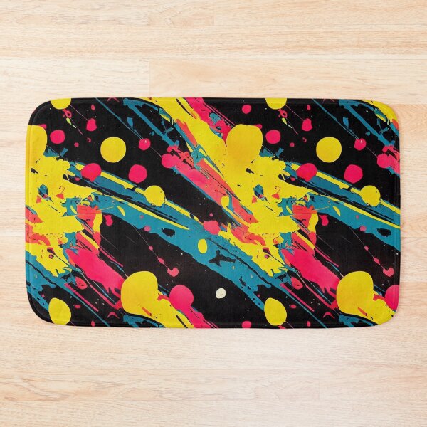 Item preview, Yellow Blue Black Paint Splatter #4 designed and sold by Unicorn Trainwreck.