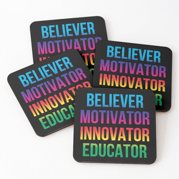 Item preview, Believer motivator innovator educator | Motivational quotes sayings designed and sold by Shambusiness.