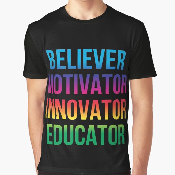 Item preview, Believer motivator innovator educator | Motivational quotes sayings designed and sold by Shambusiness.