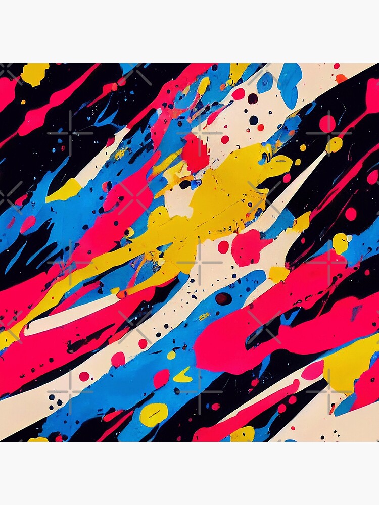 Discover Rainbow Paint Splatter #6 Premium Matte Vertical Poster