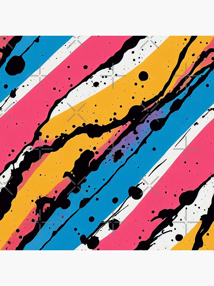 Discover Rainbow Paint Splatter #8 Premium Matte Vertical Poster
