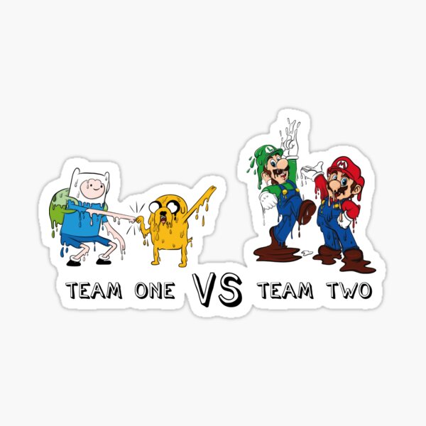 best-brother-duo-team-one-vs-team-two-sticker-for-sale-by-yoko