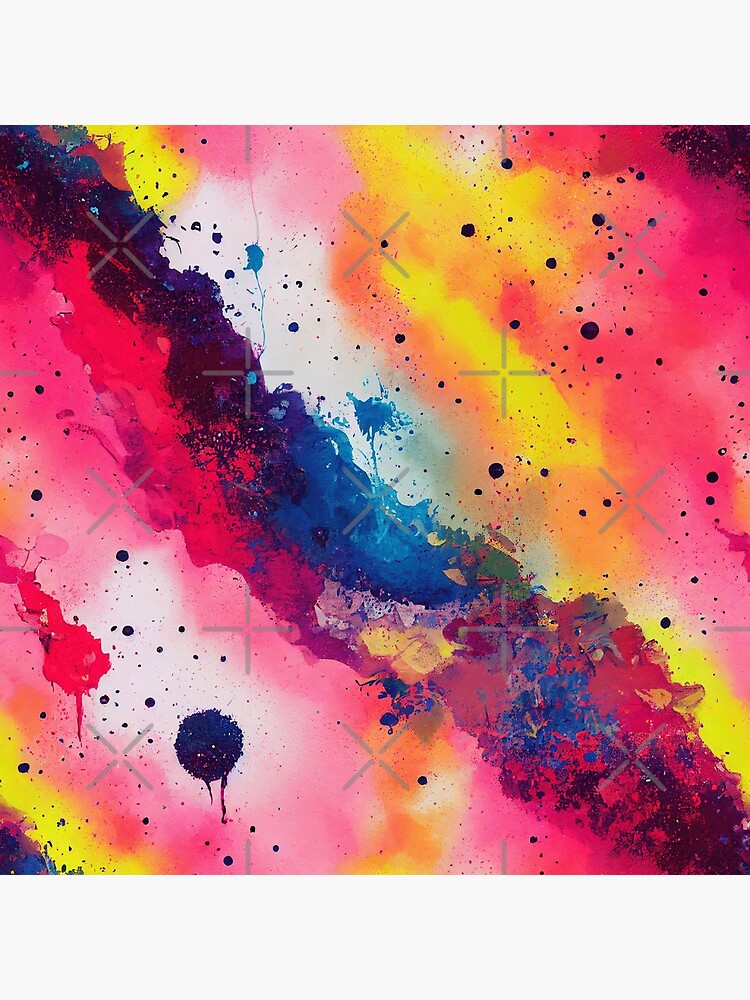 Disover Pastel Rainbow Paint Splatter #13 Premium Matte Vertical Poster