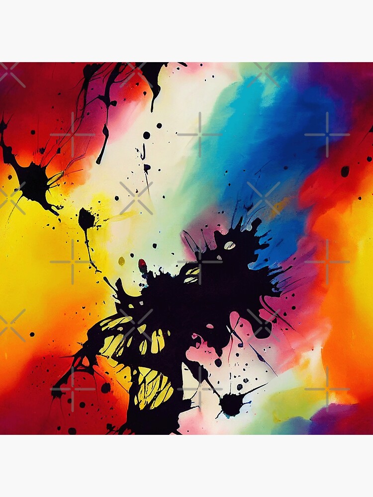 Disover Rainbow Paint Splatter #14 Premium Matte Vertical Poster