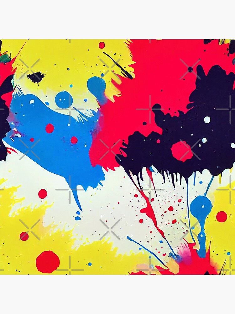 Discover Rainbow Paint Splatter #12 Premium Matte Vertical Poster
