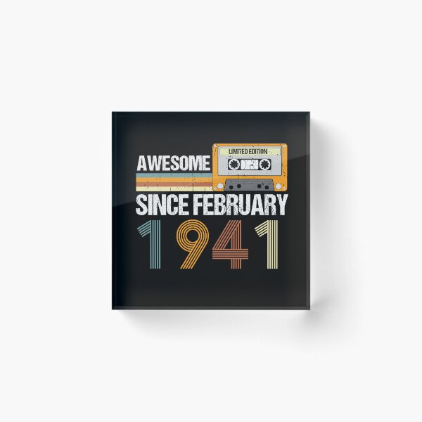 Item preview, Awesome Since February 1941 | 82th Birthday Gifts | 82 Years Old Gifts designed and sold by AMINE  ★★★★★.