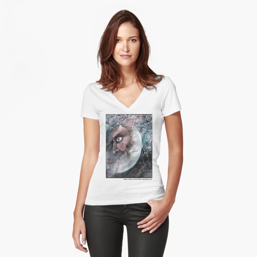 Item preview, Fitted V-Neck T-Shirt designed and sold by dajson.