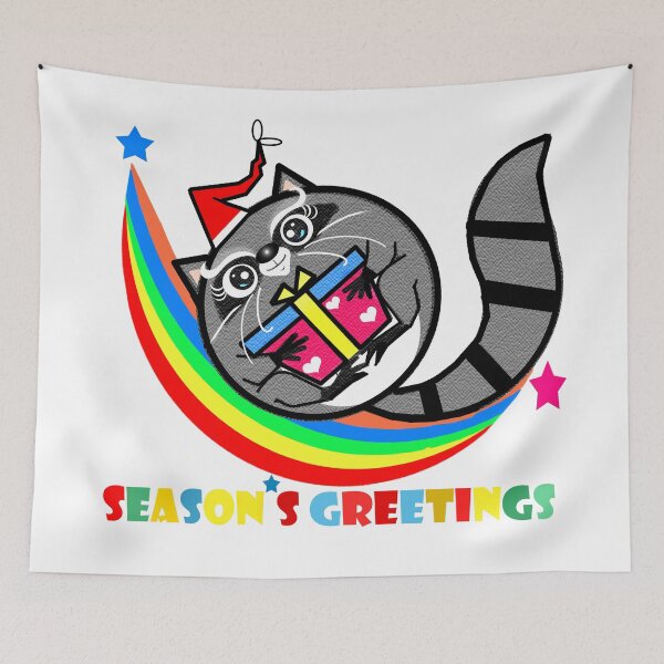 Item preview, Raccoon -Season's greetings  designed and sold by Shirley cute art .