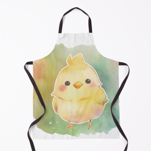 Aperçu de l'œuvre Poulet bébé chibi aquarelle mignon créée et vendue par KartoffelKiwi.