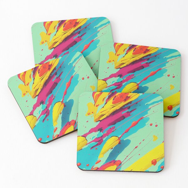 Item preview, Teal Rainbow Paint Splatter #19 designed and sold by Unicorn Trainwreck.