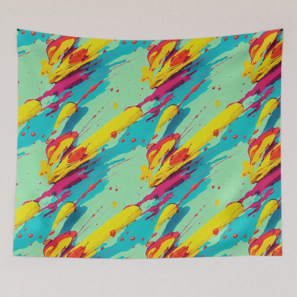 Item preview, Teal Rainbow Paint Splatter #19 designed and sold by Unicorn Trainwreck.