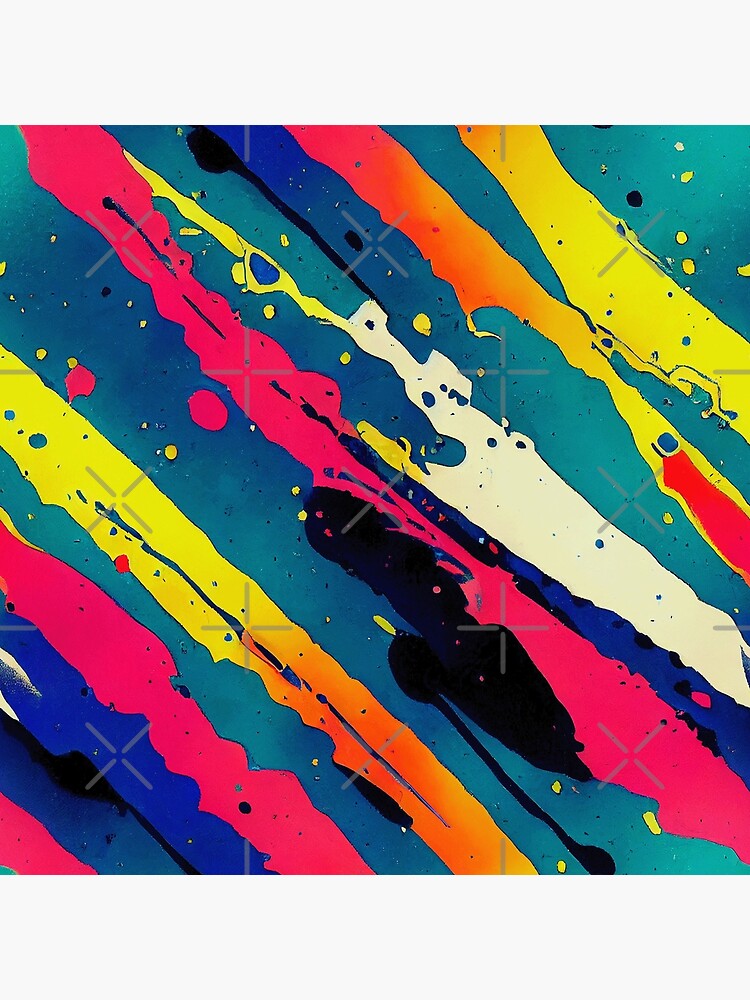 Discover Rainbow Paint Splatter #21 Premium Matte Vertical Poster