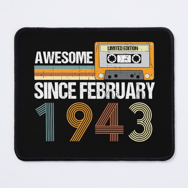 Item preview, Awesome Since February 1943 | 80th Birthday Gifts | 80 Years Old Gifts designed and sold by AMINE  ★★★★★.