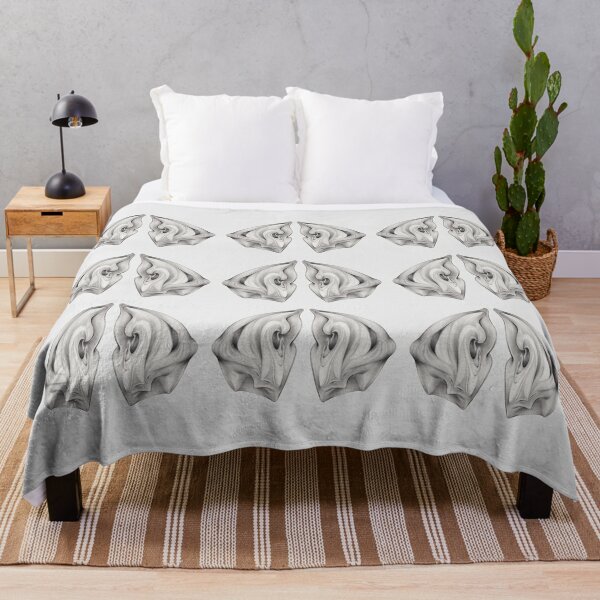 Discovery 1, imaginary life form, symmetrical pattern Throw Blanket