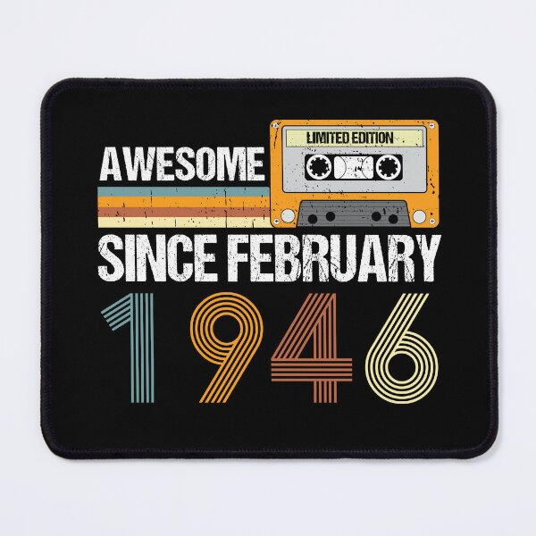 Item preview, Awesome Since February 1946 | 77th Birthday Gifts | 77 Years Old Gifts designed and sold by AMINE  ★★★★★.