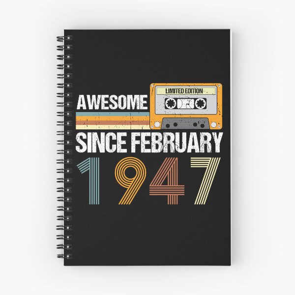 Item preview, Awesome Since February 1947 | 76th Birthday Gifts | 76 Years Old Gifts designed and sold by AMINE  ★★★★★.