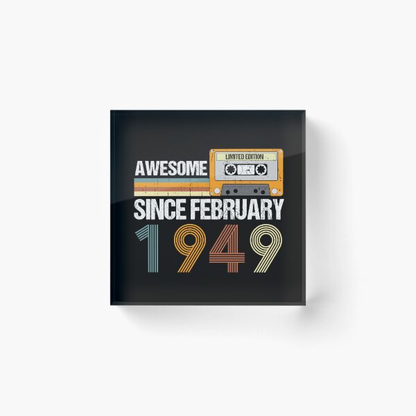 Item preview, Awesome Since February 1949 | 74th Birthday Gifts | 74 Years Old Gifts designed and sold by AMINE  ★★★★★.