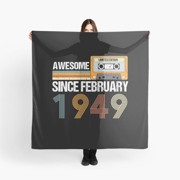 Item preview, Awesome Since February 1949 | 74th Birthday Gifts | 74 Years Old Gifts designed and sold by AMINE ★★★★★.