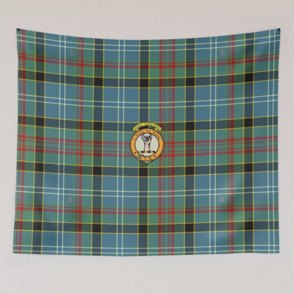 Artikelvorschau, Cathcart Schottischer Tartan und Wappen entworfen und verkauft von BagTown Clans.