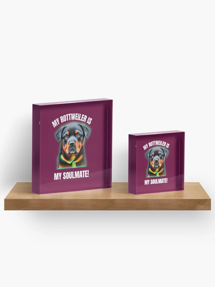 Thumbnail 3 of 5, Acrylic Block, Beautiful Rottweiler Design designed and sold by Rell1970.