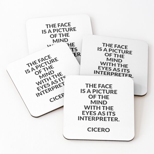 Item preview, The face is a picture of the mind with the eyes as its interpreter - Cicero quotes designed and sold by Inspirationmotivation.