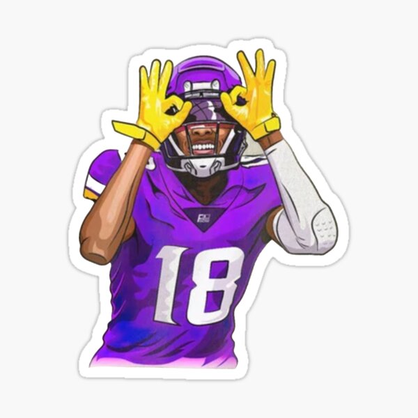 Justin Jefferson Catch Sticker for Sale by RatTrapTees