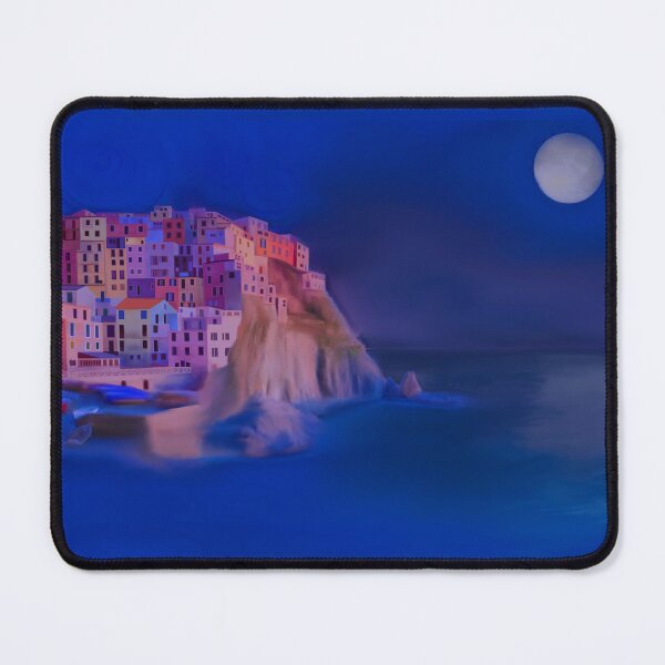 Item preview, Italian town Amalfi Coast at night designed and sold by QuirkyArtz.