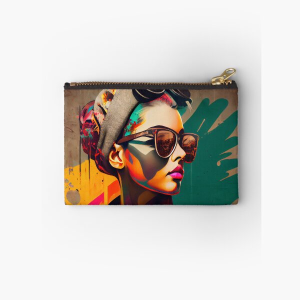 Item preview, Girl with sunglasses, Colorful Graffiti retro fashion designed and sold by vallverduDESIGN.