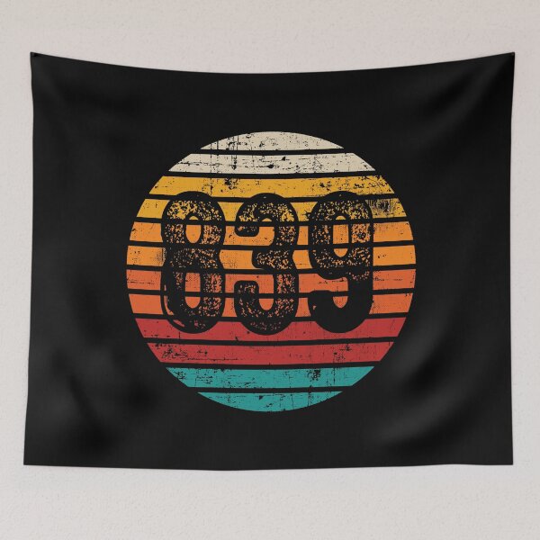 Item preview, Distressed Vintage Sunset 839 Area Code designed and sold by Gold Wings Tees.