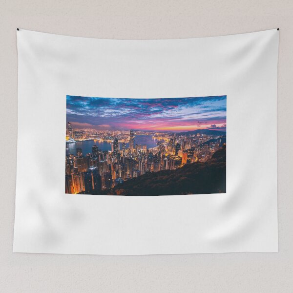 Item preview, Hong Kong, China, City Skyline, Sunset City Views designed and sold by newburyboutique.