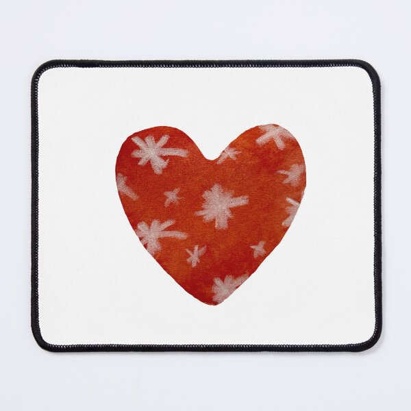 Item preview, Deep red textured heart watercolor hand drawn designed and sold by Yana Mustafina | Boho Soulful Designs.
