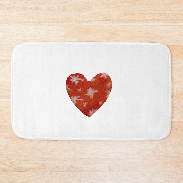 Item preview, Deep red textured heart watercolor hand drawn designed and sold by Yana Mustafina | Boho Soulful Designs.