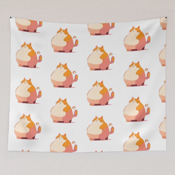 Item preview, Cute chibi fat cat pastel colors designed and sold by KartoffelKiwi.
