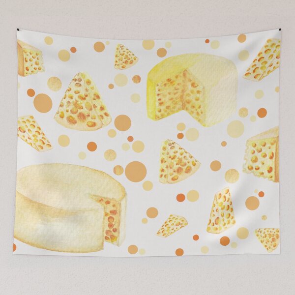 Item preview, Sweet dreams are made of cheese - cheese pattern on white background designed and sold by Wolshebnaja.