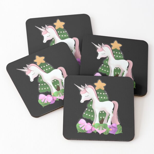 Item preview, Norwegian Fjord Horse Unicorn with Christmas Tree and Ornaments designed and sold by cuteunicornshop.