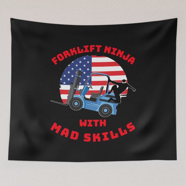 Item preview, Forklift Ninja With Mad Skills BR designed and sold by TeamsterLife.