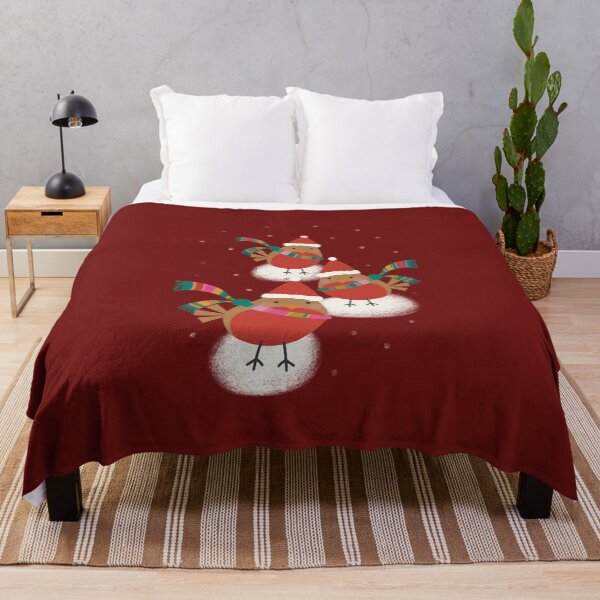 Item preview, Christmas birds in Santa hats playing in the snow designed and sold by marina63.
