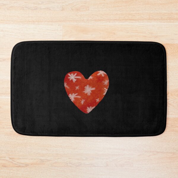 Item preview, Deep red textured heart watercolor hand drawn black designed and sold by Yana Mustafina | Boho Soulful Designs.