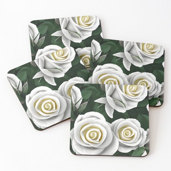 Item preview, Beautiful white rose flower artwork designed and sold by gramizzia.