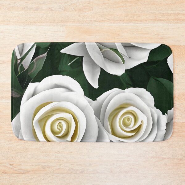 Item preview, Beautiful white rose flower artwork designed and sold by gramizzia.