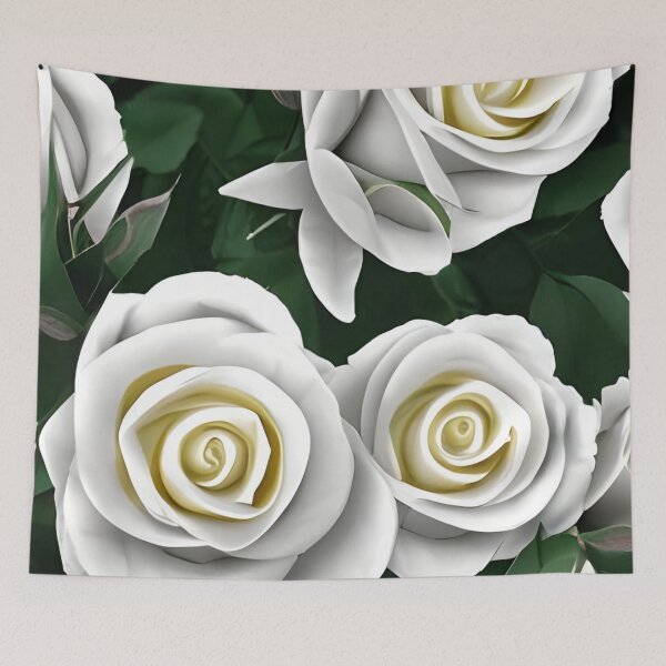 Item preview, Beautiful white rose flower artwork designed and sold by gramizzia.